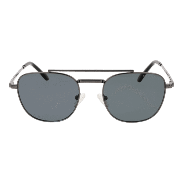 Funky Buddha Sonnenbrille FBS2056 54004 – Frontansicht mit Metall Rahmen und Grau Gläsern