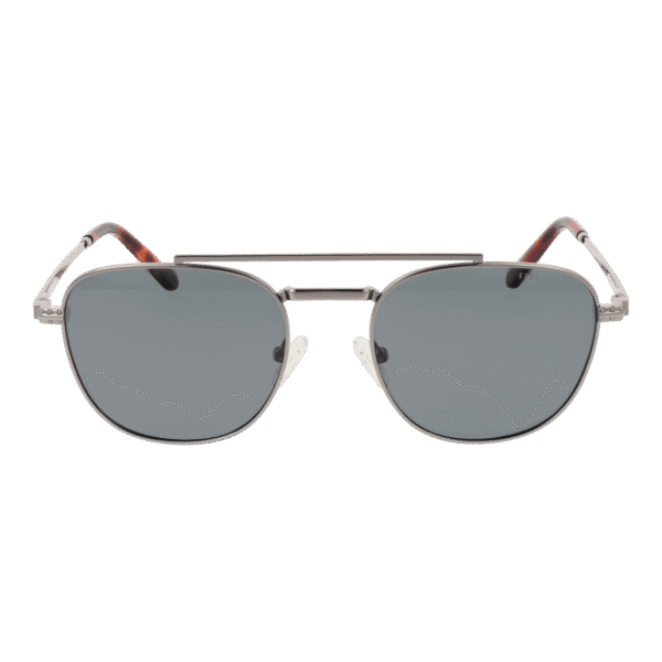 Funky Buddha Sonnenbrille FBS2056 54005 – Frontansicht mit Metall Rahmen und Grau Gläsern