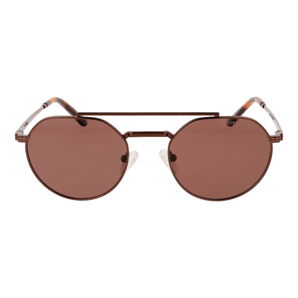 Funky Buddha Sonnenbrille FBS2057 53001 – Frontansicht mit Metall Rahmen und Braun Gläsern