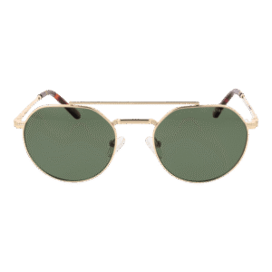 Funky Buddha Sonnenbrille FBS2057 53003 – Frontansicht mit Metall Rahmen und Grün Gläsern