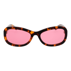 GCDS Sonnenbrille GD0038 5852S – Frontansicht mit Azetat Rahmen und Rosa Gläsern