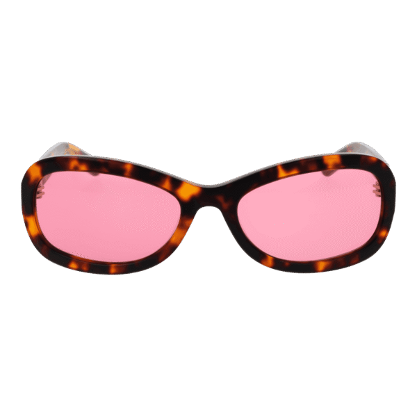 GCDS Sonnenbrille GD0038 5852S – Frontansicht mit Azetat Rahmen und Rosa Gläsern