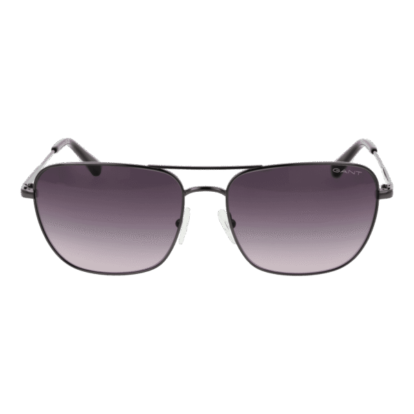 Gant Sonnenbrille GA7221 5814B – Frontansicht mit Metall Rahmen und Grau Gläsern