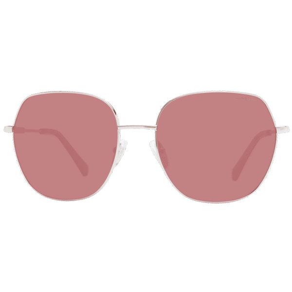Gant Sonnenbrille GA8100 5928S – Frontansicht mit Metall Rahmen und Burgunder Gläsern