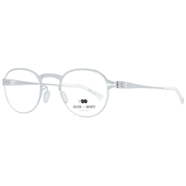 Greater Than Infinity Brille GT009 46V04N – 45° Seitenansicht Greater Than Infinity )} Brille GT009 46V04N in Silber