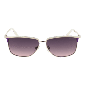 Guess Sonnenbrille GU00133 5621B – Frontansicht mit Metall Rahmen und Pink Gläsern