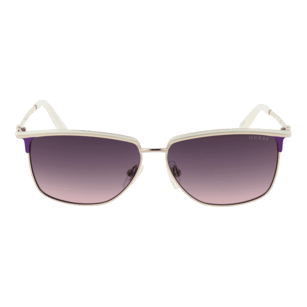 Guess Sonnenbrille GU00133 5621B – Frontansicht mit Metall Rahmen und Pink Gläsern