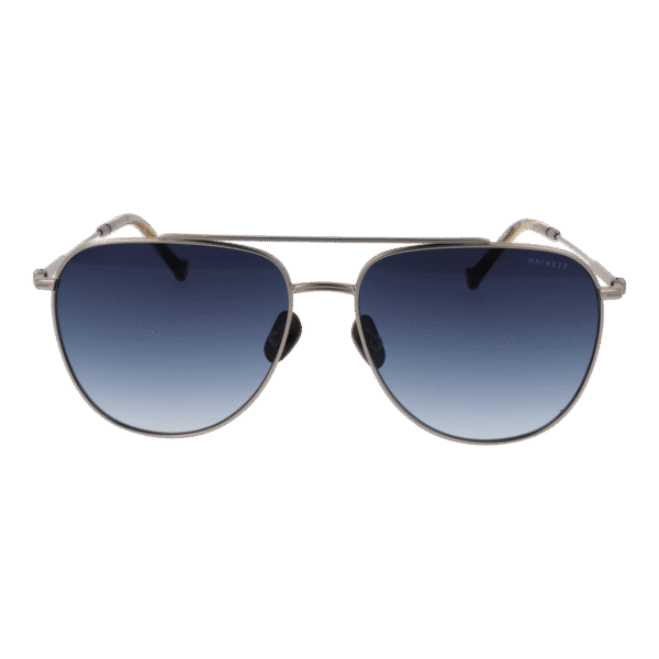 Hackett Sonnenbrille HSB924 56910 – Frontansicht mit Metall Rahmen und Blau Gläsern