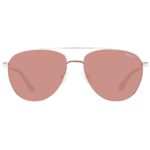 Hackett Sonnenbrille HSK1148 56400 – Frontansicht mit Edelstahl Rahmen und Braun Gläsern