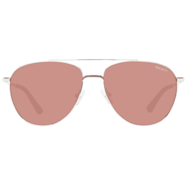 Hackett Sonnenbrille HSK1148 56400 – Frontansicht mit Edelstahl Rahmen und Braun Gläsern
