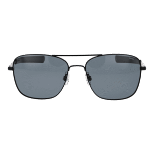 Invu Sonnenbrille B1206 57C – Frontansicht mit Metall Rahmen und Grau Gläsern