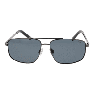 Invu Sonnenbrille B1312 58B – Frontansicht mit Metall Rahmen und Grau Gläsern