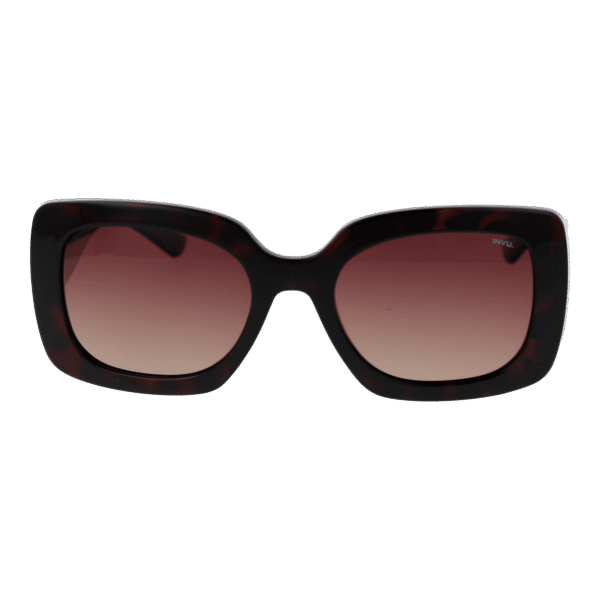 Invu Sonnenbrille B2233 53B – Frontansicht mit Kunststoff Rahmen und Rot Gläsern