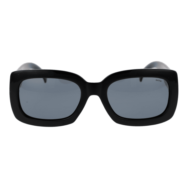 Invu Sonnenbrille B2248 54A – Frontansicht mit Kunststoff Rahmen und Grau Gläsern