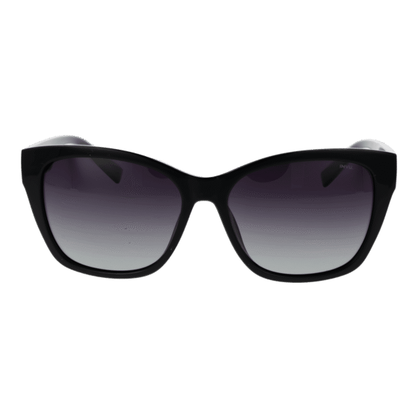 Invu Sonnenbrille B2330 57A – Frontansicht mit Kunststoff Rahmen und Grau Gläsern