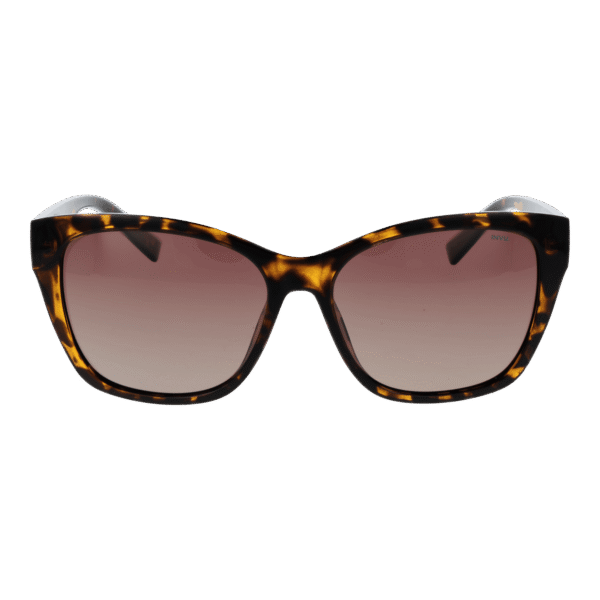 Invu Sonnenbrille B2330 57B – Frontansicht mit Kunststoff Rahmen und Braun Gläsern