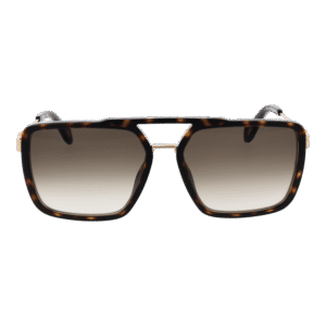 Just Cavalli Sonnenbrille SJC040 580978 – Frontansicht mit Metall Rahmen und Braun Gläsern