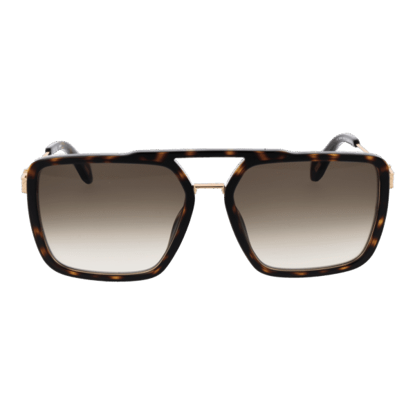 Just Cavalli Sonnenbrille SJC040 580978 – Frontansicht mit Metall Rahmen und Braun Gläsern