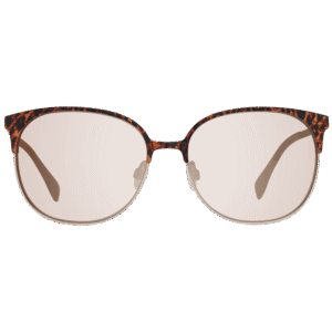Karen Millen Sonnenbrille KM7013 57121 – Frontansicht mit Metall Rahmen und Braun Gläsern