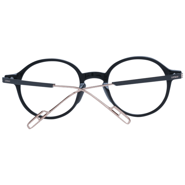 Frontansicht der Locman Brille LOCV002 48BLK – Rahmen Azetat & Metall