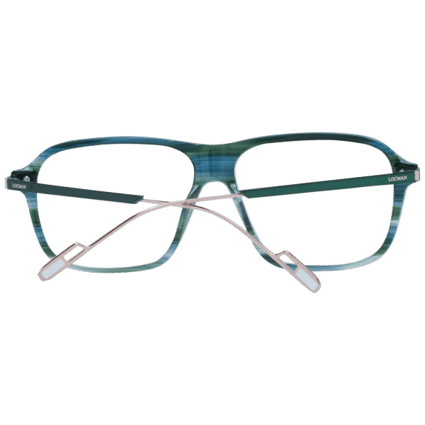 Frontansicht der Locman Brille LOCV003 58GRN – Rahmen Azetat & Metall