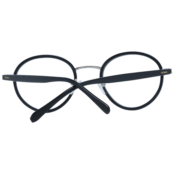 Frontansicht der Locman Brille LOCV006 50BLK – Rahmen Azetat & Metall