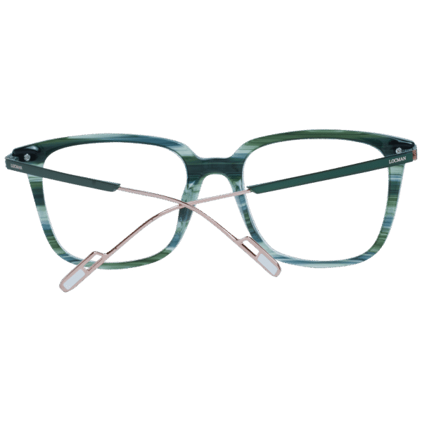 Frontansicht der Locman Brille LOCV020 55GRN – Rahmen Azetat & Metall
