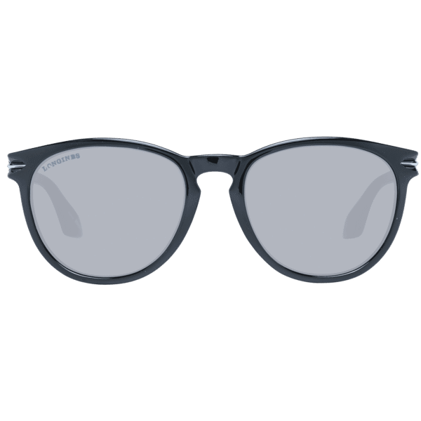 Longines Sonnenbrille LG0001-H 5401B – Frontansicht mit Kunststoff Rahmen und Grau Gläsern