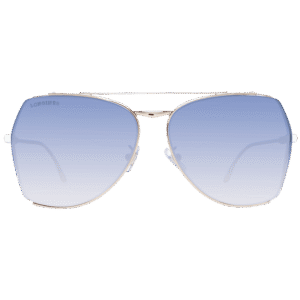 Longines Sonnenbrille LG0004-H 6233W – Frontansicht mit Metall Rahmen und Blau Gläsern