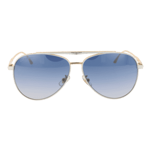 Longines Sonnenbrille LG0005-H 5930X – Frontansicht mit Metall Rahmen und Blau Gläsern