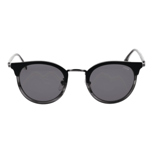 Lozza Sonnenbrille SL2393 4901AL – Frontansicht mit Edelstahl Rahmen und Grau Gläsern