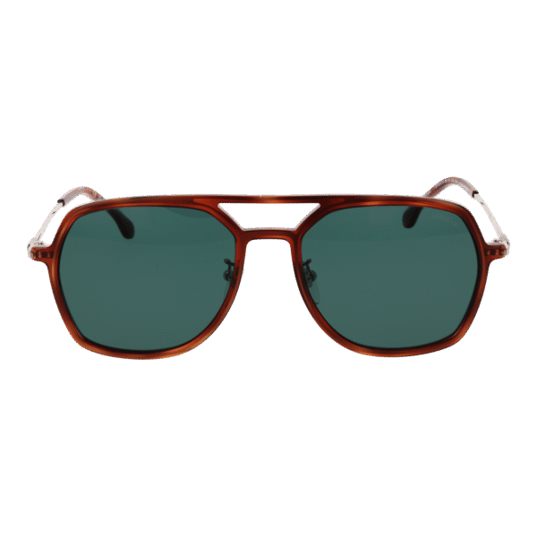 Lozza Sonnenbrille SL4215M56710P – Frontansicht mit Metall Rahmen und Grün Gläsern