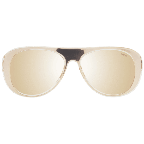 Lozza Sonnenbrille SL4255V 56880G – Frontansicht mit Azetat & Kunststoff Rahmen und Braun Gläsern