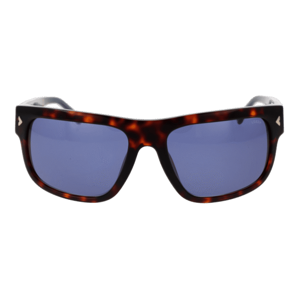 Lozza Sonnenbrille SL4262 580714 – Frontansicht mit Metall Rahmen und Blau Gläsern