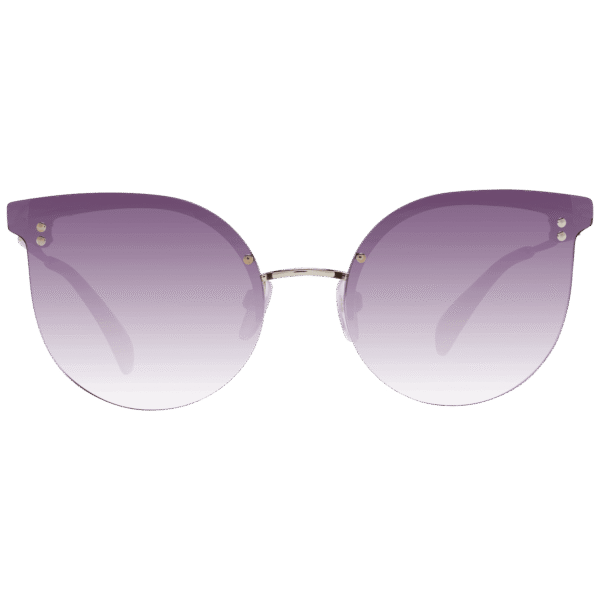 Maje Sonnenbrille MJ7013 58918 – Frontansicht mit Edelstahl Rahmen und Pink Gläsern