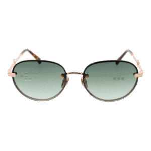 Maje Sonnenbrille MJ7029 56405 – Frontansicht mit Metall Rahmen und Grün Gläsern