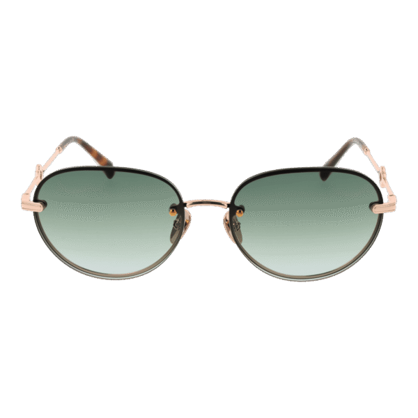 Maje Sonnenbrille MJ7029 56405 – Frontansicht mit Metall Rahmen und Grün Gläsern