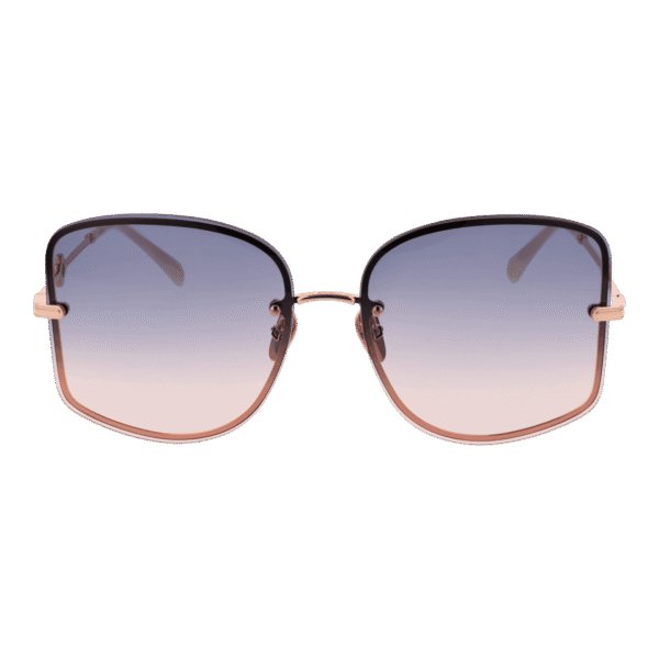 Maje Sonnenbrille MJ7032 60401 – Frontansicht mit Metall Rahmen und Lila Gläsern