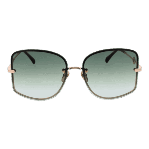 Maje Sonnenbrille MJ7032 60405 – Frontansicht mit Metall Rahmen und Grün Gläsern