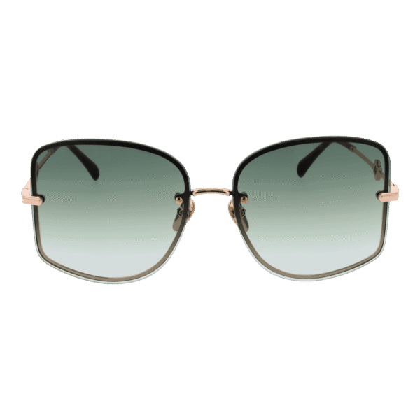 Maje Sonnenbrille MJ7032 60405 – Frontansicht mit Metall Rahmen und Grün Gläsern