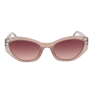 Marciano by Guess Sonnenbrille GM00001 5559T – Frontansicht mit Edelstahl Rahmen und Pink Gläsern
