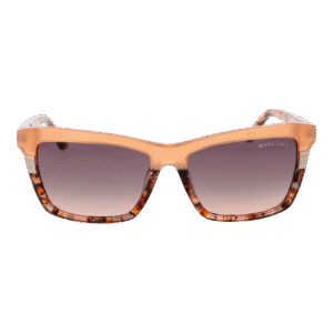 Marciano by Guess Sonnenbrille GM00010 5744F – Frontansicht mit Azetat Rahmen und Braun Gläsern