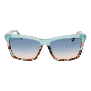 Marciano by Guess Sonnenbrille GM00010 5789W – Frontansicht mit Azetat Rahmen und Blau Gläsern