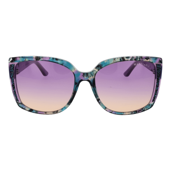 Marciano by Guess Sonnenbrille GM00013 5983Z – Frontansicht mit Azetat Rahmen und Violet Gläsern