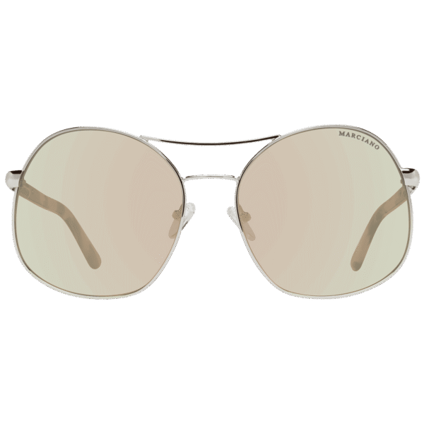 Marciano by Guess Sonnenbrille GM0807 6232B – Frontansicht mit Metall Rahmen und Grün Gläsern