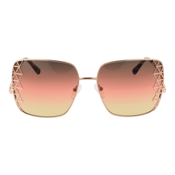 Marciano by Guess Sonnenbrille GM0829 5928T – Frontansicht mit Metall Rahmen und Orange Gläsern