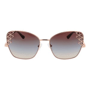 Marciano by Guess Sonnenbrille GM0830 6128F – Frontansicht mit Metall Rahmen und Braun Gläsern