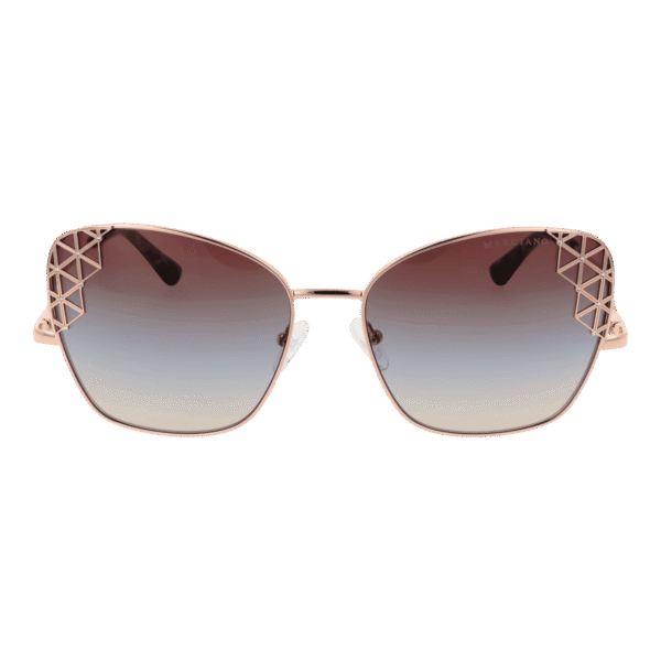 Marciano by Guess Sonnenbrille GM0830 6128F – Frontansicht mit Metall Rahmen und Braun Gläsern