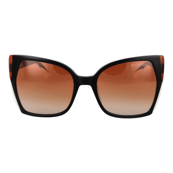 Marciano by Guess Sonnenbrille GM0831 5805F – Frontansicht mit Azetat Rahmen und Braun Gläsern