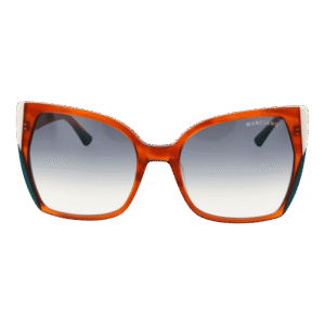 Marciano by Guess Sonnenbrille GM0831 5856B – Frontansicht mit Azetat Rahmen und Blau Gläsern